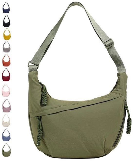 Borsa da Spalla Femminile in Nylon - Adattabile con Cinturino - Per Uso Giornaliero
