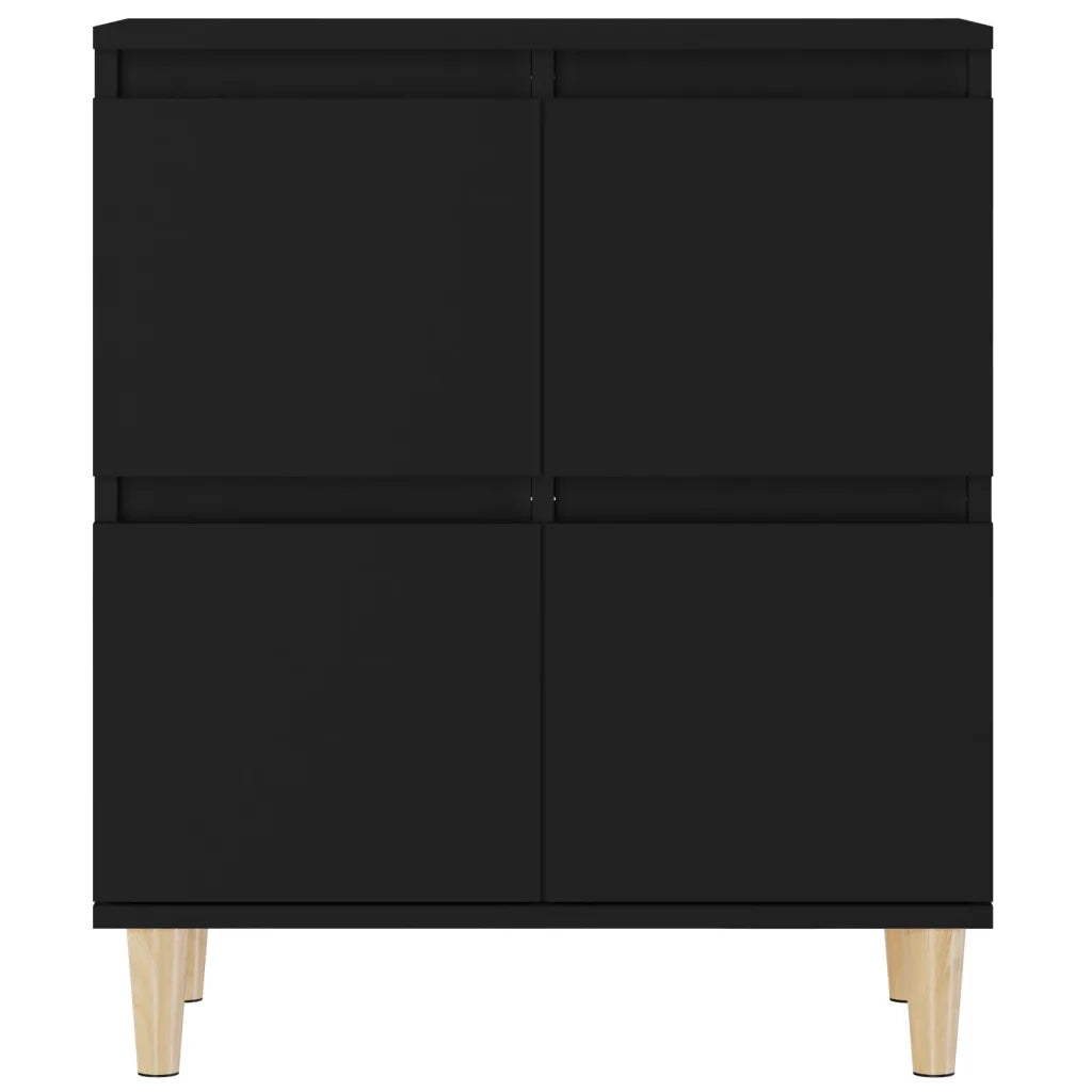 Credenze 2pz Nere 60x35x70 cm in Legno Multistrato 3185752
