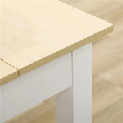 TAVOLO DA PRANZO 4-6 POSTI DESIGN MODERNO PER CUCINA E SOGGIORNO 119X70X75 CM BIANCO E LEGNO