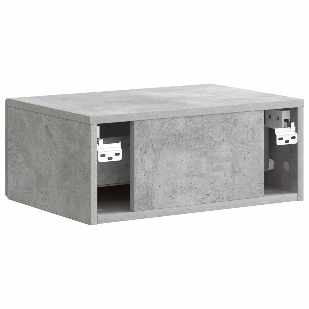 Mobiletto da notte a muro Grigio Cemento 49 x 34,5 x 20 cm 899301