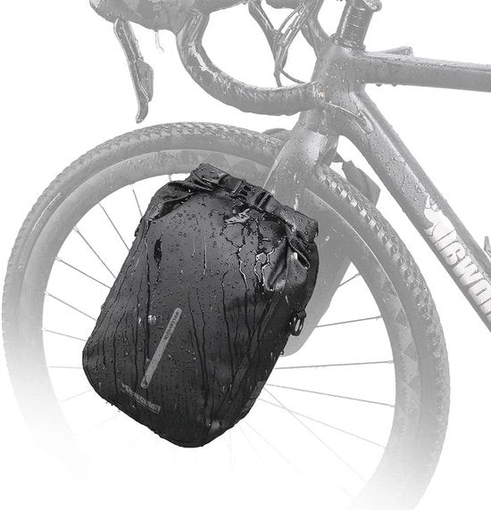 Sacca per forcella da bicicletta impermeabile 4-6L per bikepacking e touring con chiusura rapida