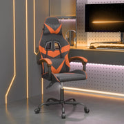 Sedia da Gaming Nero e Arancione in Similpelle 3143848