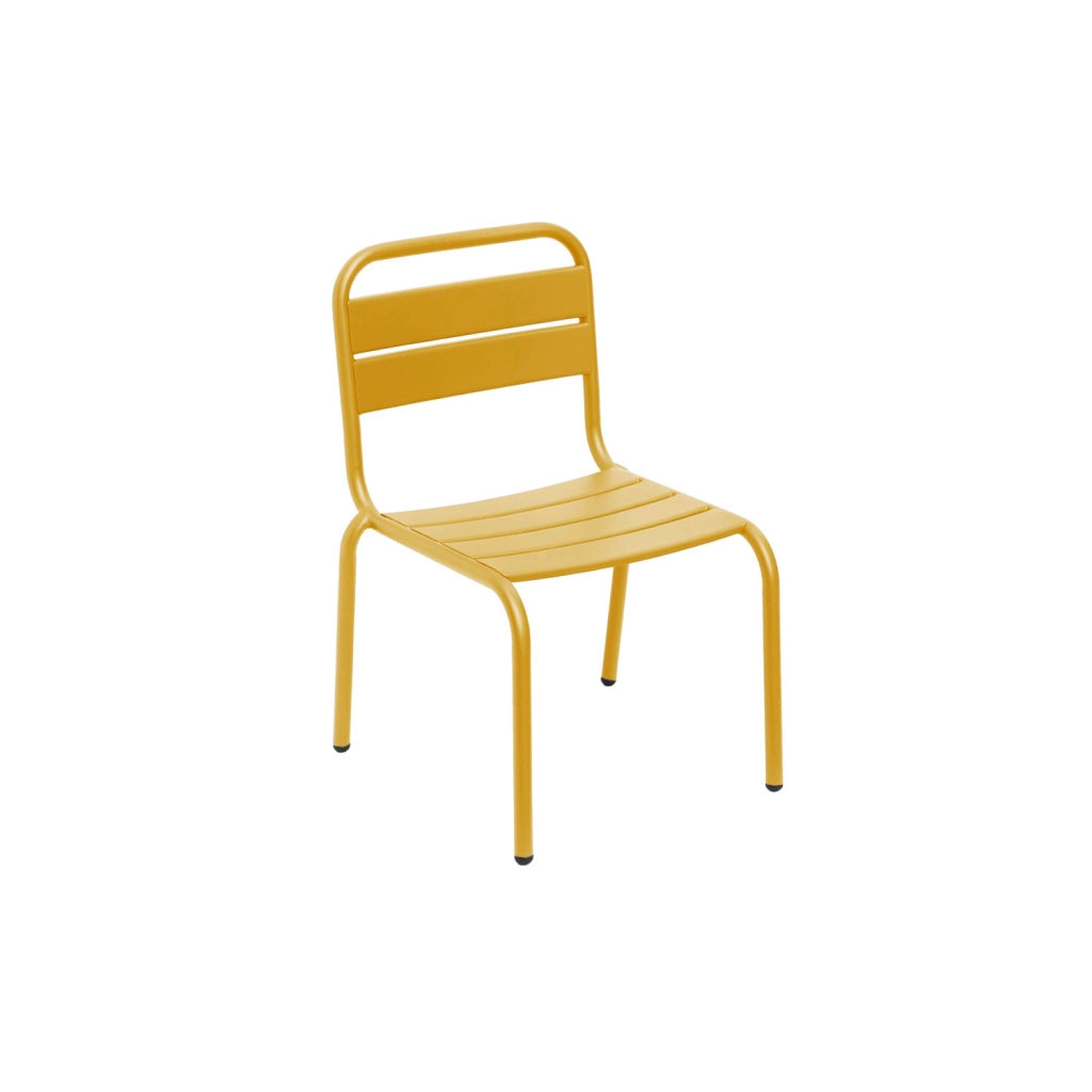 Set di 2 sedie in metallo per bambini, giallo