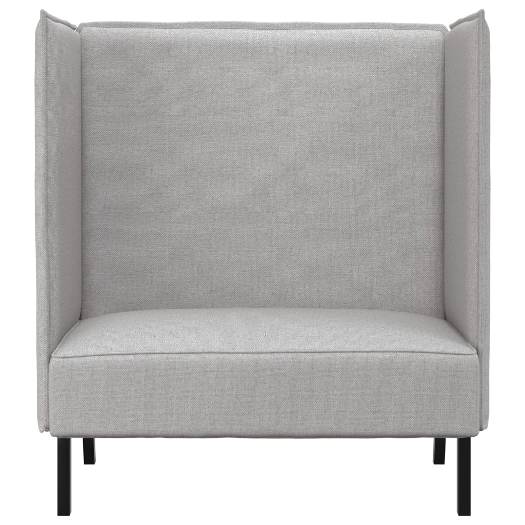 Divano Alto Grigio Chiaro 109x56x121 cm Tessuto