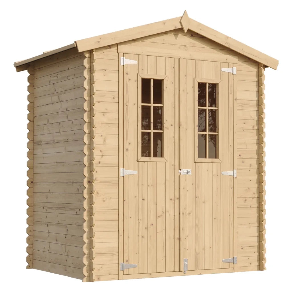 TIMBELA M367C+M367G Casetta da Giardino in Legno CON PAVIMENTO TRATTATO - 1.98 m2