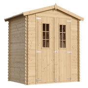 TIMBELA M367C+M367G Casetta da Giardino in Legno CON PAVIMENTO TRATTATO - 1.98 m2