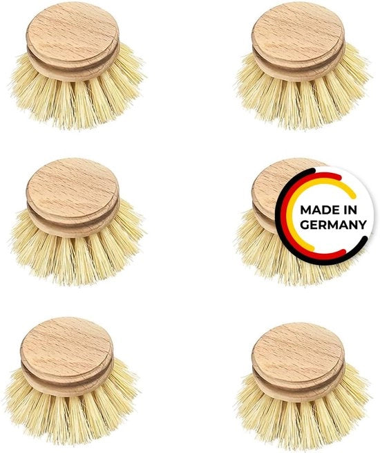 Set di pennelli per la pulizia di piatti in legno di betulla, fibre naturali FSC