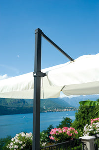 Ombrellone Decentrato da Giardino 3x2m Florida Telo in Poliestere Ecrù