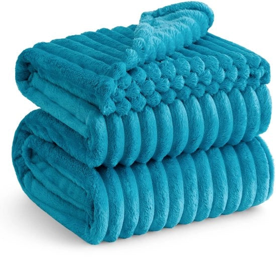 Banchetto XXL - Piuma morbida/Felpa - Caldo/Comodo - Corduroy spesso - Sherpa - 240 x 220 cm - Banchetto deken