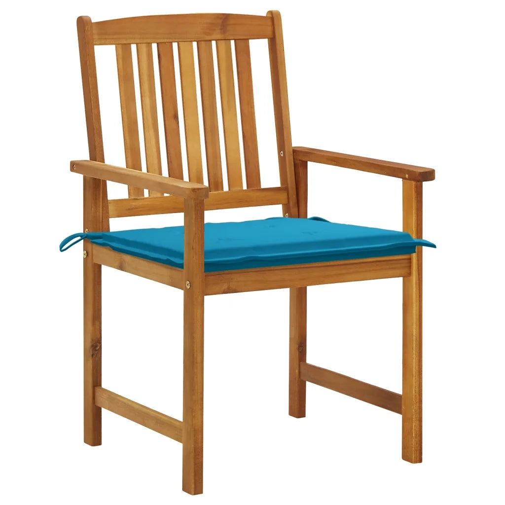 Sedie da Giardino con Cuscini 6 pz in Legno Massello di Acacia cod mxl 25699
