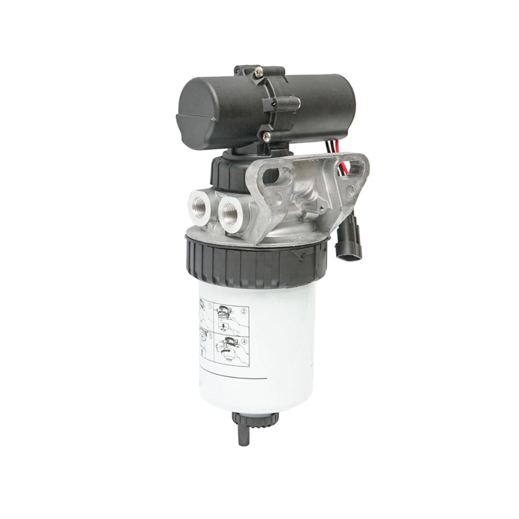 Pompa alimentazione elettrica con filtro per Massey Ferguson, New Holland, Case IH, codice OEM 84288071, 162000080881, 47111572, 836866309, 836867597, 836867831, 836879200, 836879202, 837073628