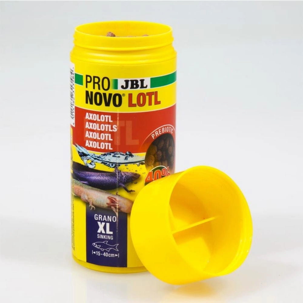 JBL ProNovo Lotl Grano XL 250ml - Mangime base in granuli per Assolotti e Tritoni da 15 a 25cm