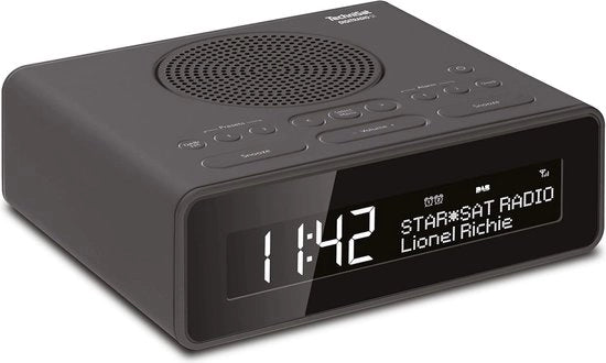 Radio sveglia DAB+ (con due orari impostabili e funzione sonno) - nero, ingresso auricolare