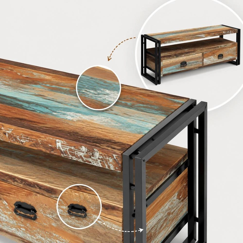 TV Cabinet Made Of Solid Reclaimed Wood