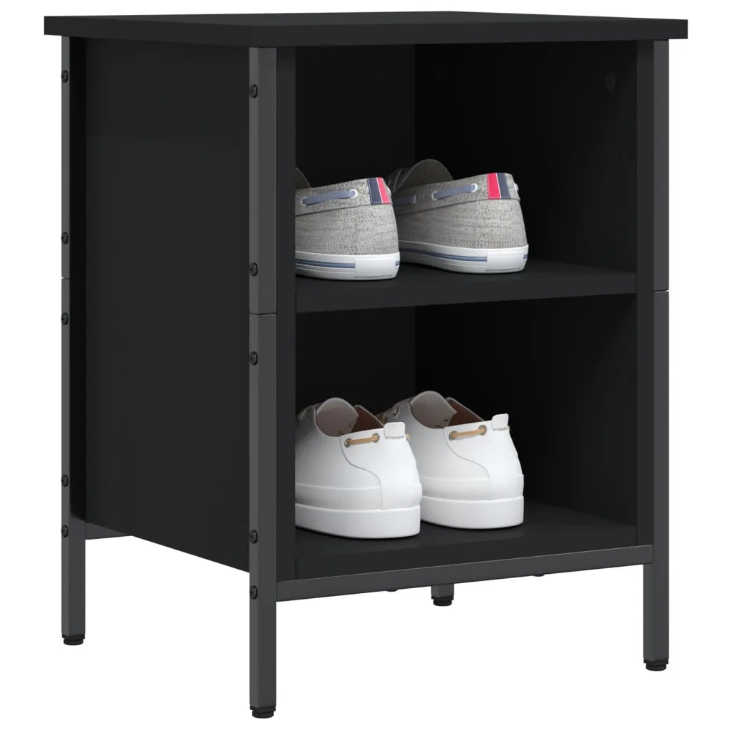 Scarpiera Nera 38x35x50 cm in Legno Multistratocod mxl 103165