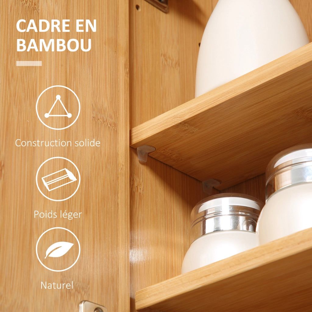 Armadietto Specchio Sospeso Bagno ¨C Minimal ¨C Bamb¨´ 65.2x14x50cm