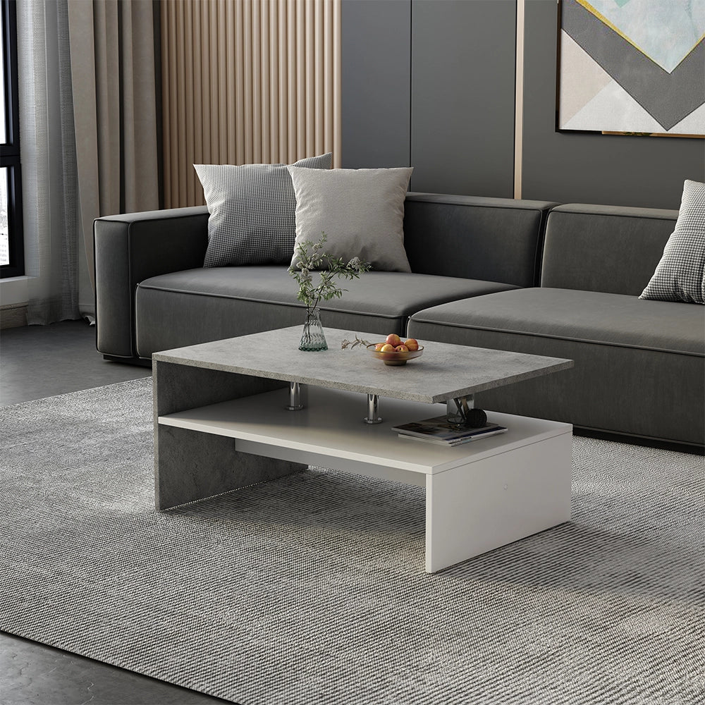 Vicco Tavolino da salotto Calcestruzzo 90 x 60 cm