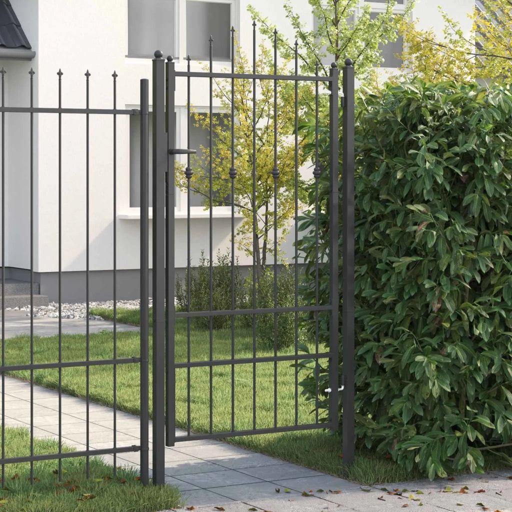 Cancello per recinzione Asten Nero 175 x 88 cm Acciaio 42034052