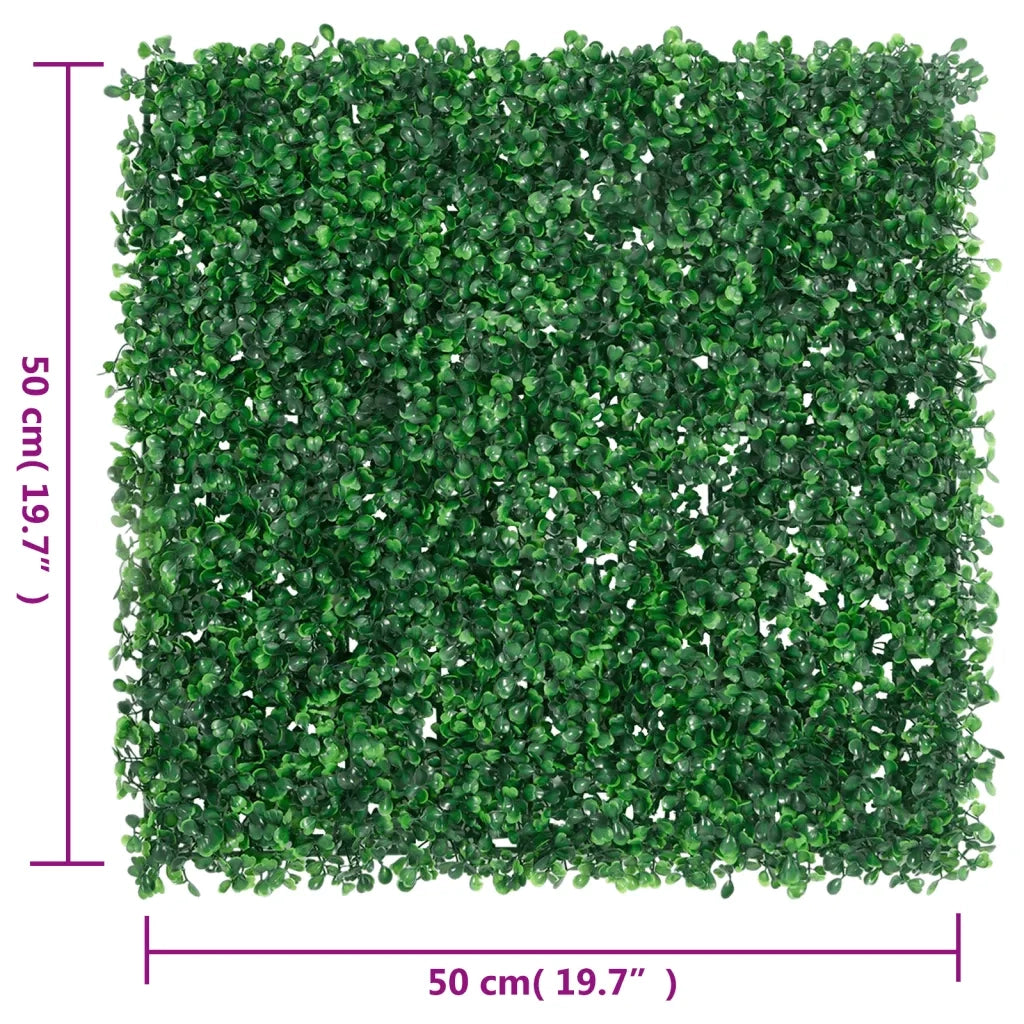 Recinzione Foglie Arbusti Artificiali 6 pz Verde 50x50 cm 366634