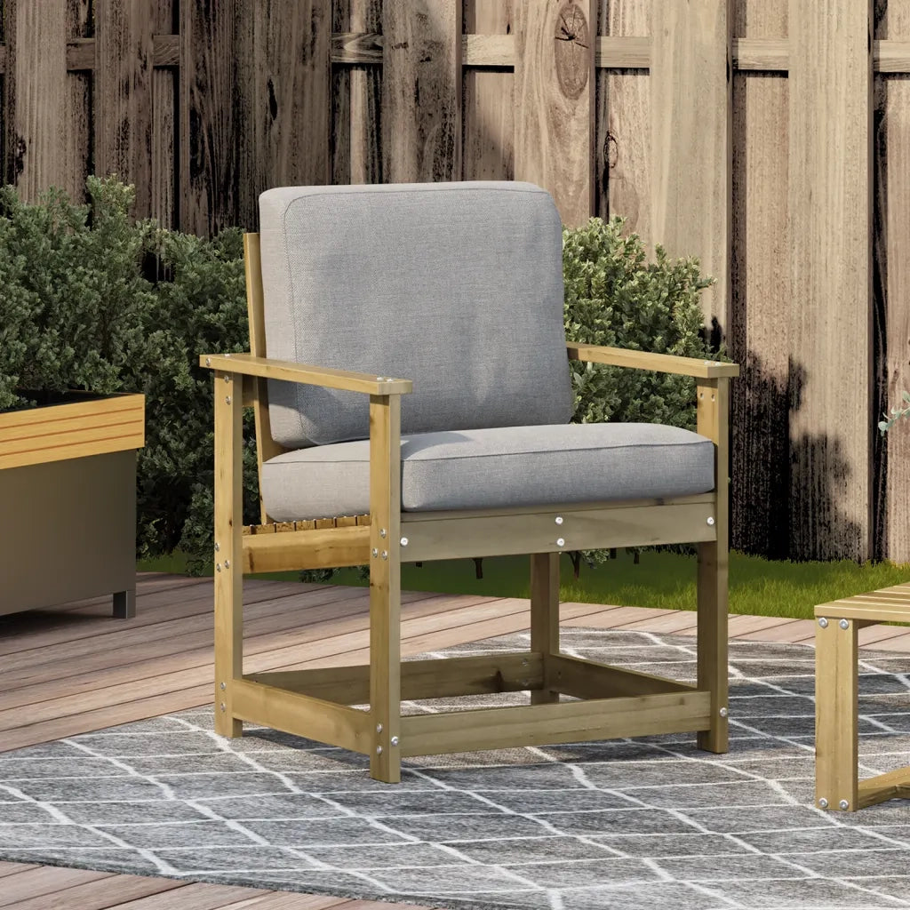 Sedia da patio-Sedia da Giardino 62x56x77 cm in Legno Impregnato di Pino