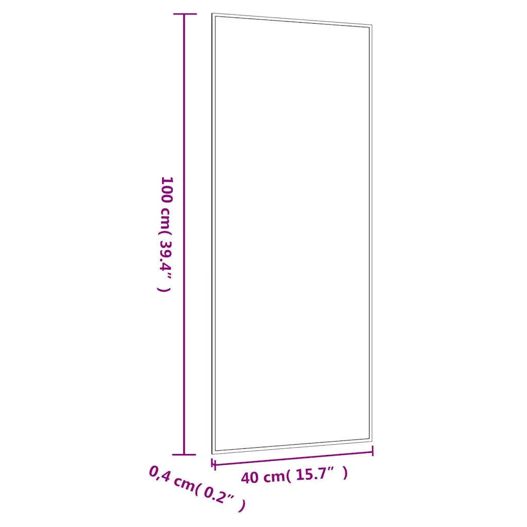 Specchio da Parete | Specchio decorativo 40x100 cm Vetro Rettangolare
