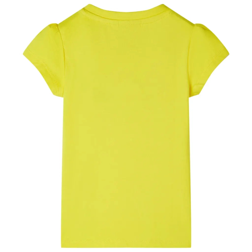 Maglietta Bambina Maniche Giallo Acceso 140 10653