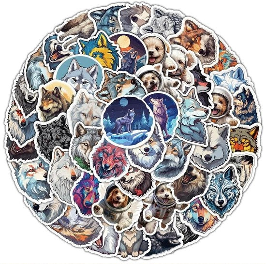 Sticker Animali Acquasantità - 50 Pezzi - Thema Animale per Scrapbooking e Attività Creativa