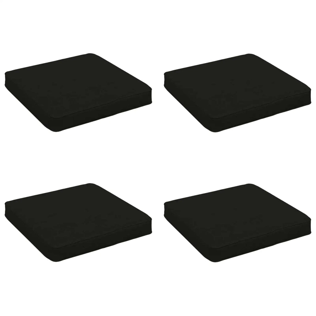 Cuscini per Sedia in 4 Pezzi VUGHT 4 pcs 100% Poliestere Nero 946216