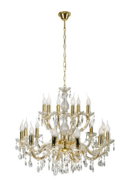 Lampadario Candellux Maria Teresa oro cristallo 18xE14