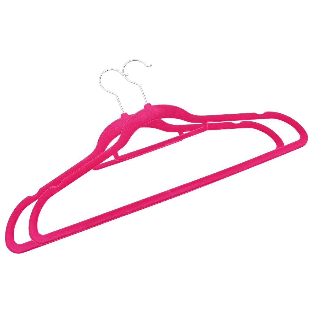 Set Appendiabiti 20 pz Antiscivolo Rosa in Velluto 289923
