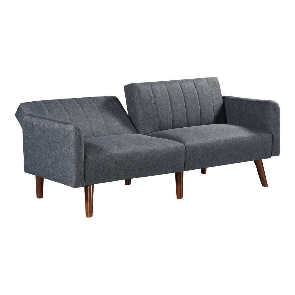 Divano Letto Malå Reclinabile con Zona di Riposo 89x157 cm - Grigio [en.casa]