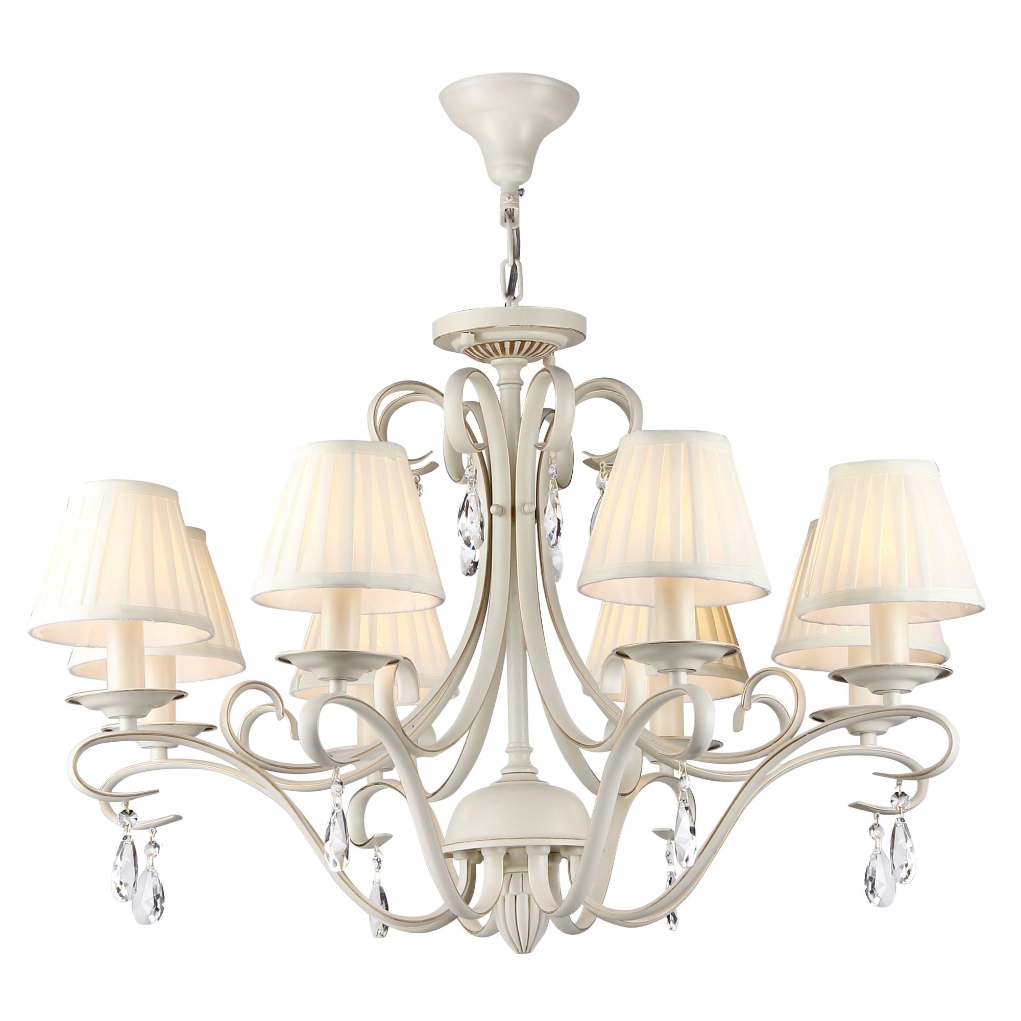 Lampadario Elegant in Metallo Brionia Beige