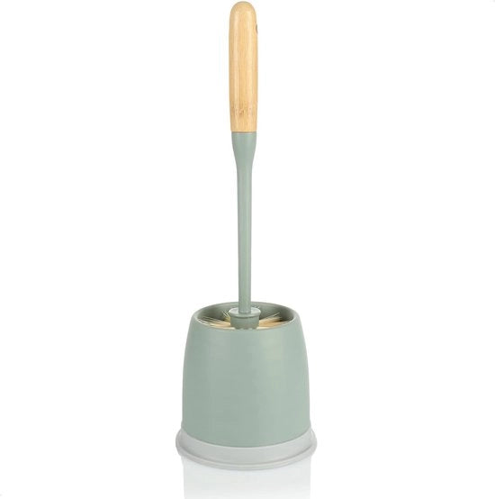 Asciugamani WC - Set di spazzolini WC con asta - Spazzolone WC in plastica - Accessori WC - [seleziona tra varie opzioni] (01 pezzo - grigio/verde/colori naturali)