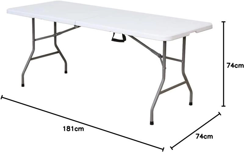 MAURY'S TAVOLO PICNIC RETTANGOLARE PIEGHEVOLE CAMPING 181 X 74 X H74 CM