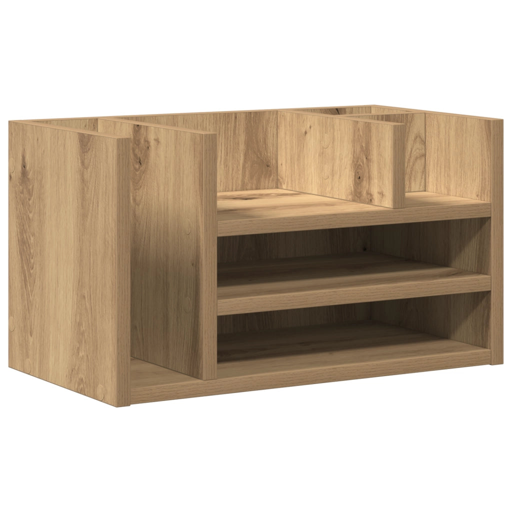 Organizzatore scrivania Rovere Artigianale 44.5x24x25 cm Legno ingegnerizzato