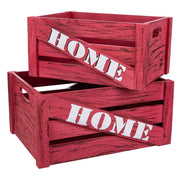 Set cassetti in legno 2 pezzi 36x26x18 -31x21x16h cm