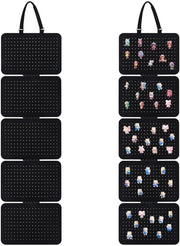 Organizzatore per spille in vetroresina con 5 fogli - Display per spille - Organizzatore per parete - Pannello di stoccaggio - Nero - 105 x 30 cm