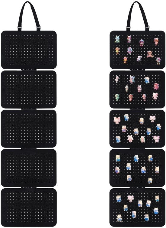 Organizzatore per spille in vetroresina con 5 fogli - Display per spille - Organizzatore per parete - Pannello di stoccaggio - Nero - 105 x 30 cm