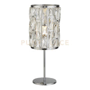 Lampada da tavolo Bijou - Metallo cromato e vetro cristallo