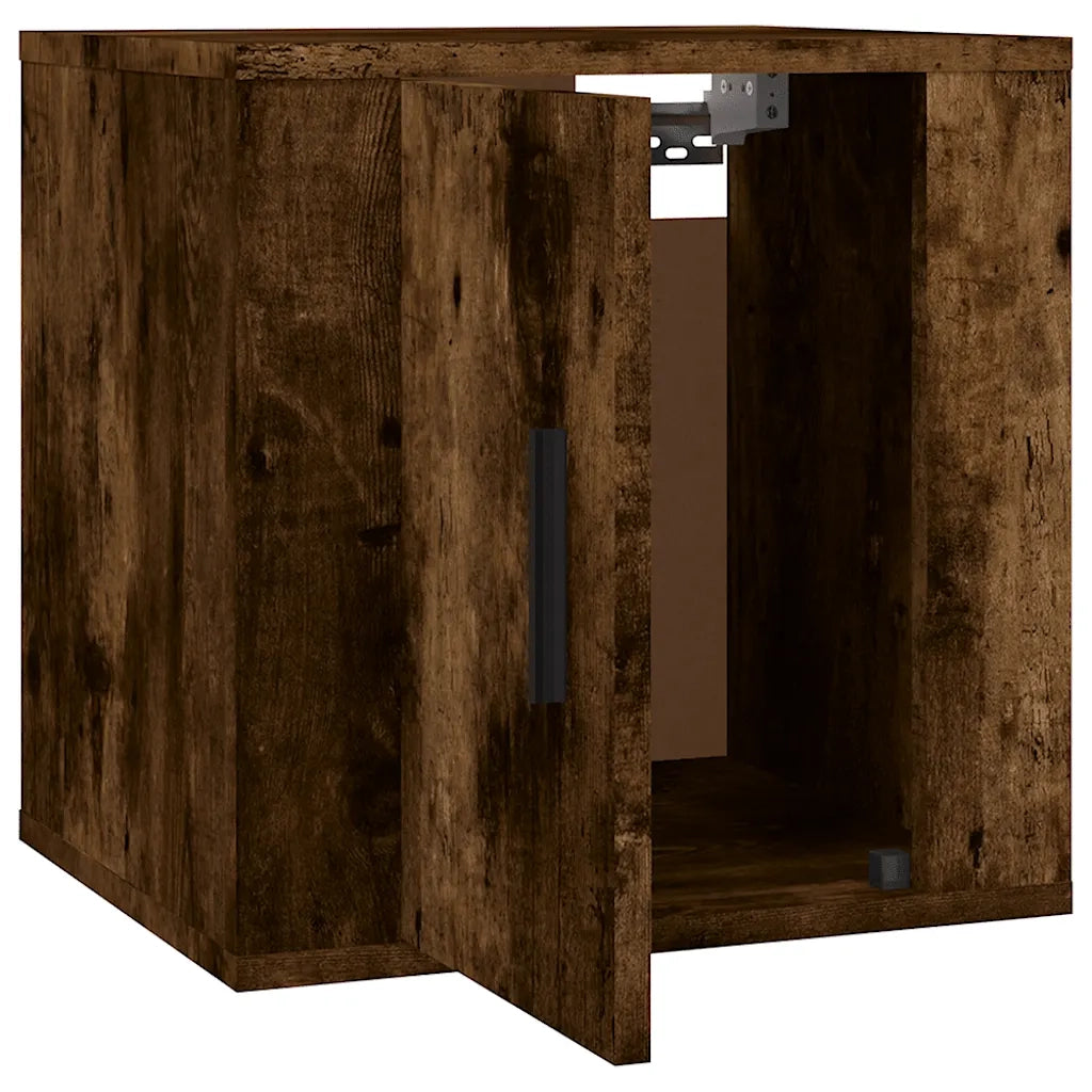 Mobile Porta TV a Parete-Mobile per TV-Credenza TV Rovere Fumo 40x34,5x40 cm