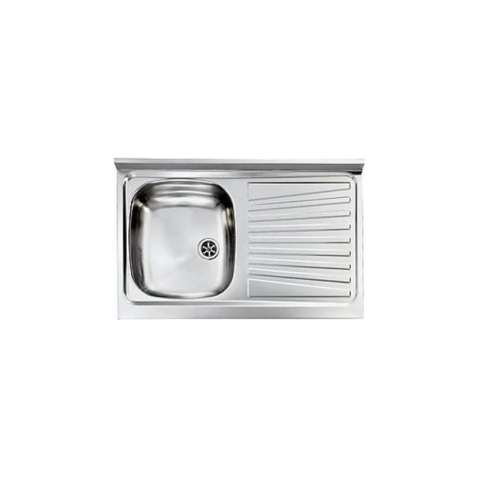 CM 031031SCSSX Serie IX Mondial Lavello Acciaio inox prelucidato da incasso Appoggio Gocciolatoio a Destra 1 Vasca 80X50cm