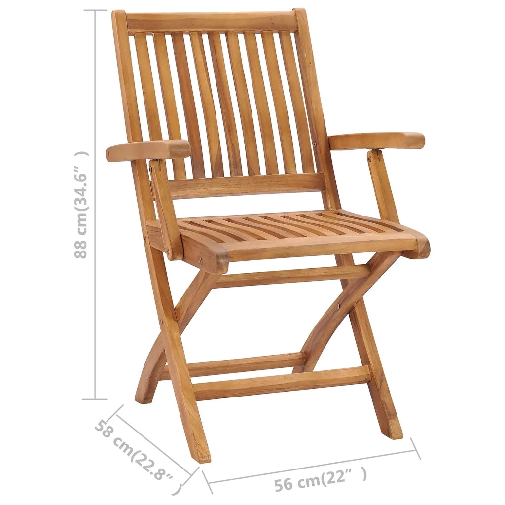Sedie da Giardino 2 pz con Cuscini Verdi in Massello di Teak 3062411