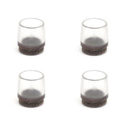 Trade Shop - 4 Pezzi Tappini In Gomma Con Feltrini Calzanti Per Sedie Rotondi 18-21mm -