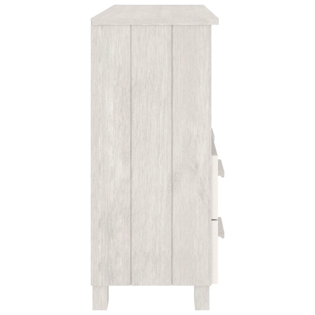 Credenza Bianca 85x35x80 cm in Legno Massello di Pino cod mxl 25748