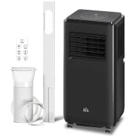 Condizionatore Portatile 950W con 5 Modalità e 3 Velocità, in Plastica ABS e Acciaio, 33x28x70.4 cm, Nero