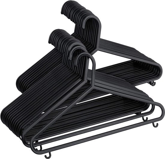 30 hanger per capo in plastica resistente per adulti - hanger spaziale per pantaloni e camicie - 37 cm x 205 cm