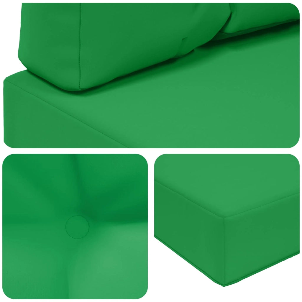 Cuscino per divano da esterno 3 pz | Cuscini per sedie Verde Poliestere
