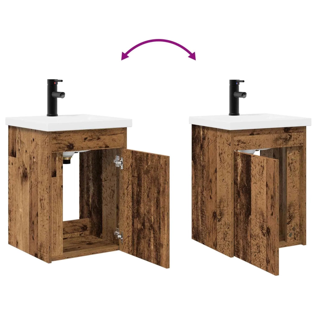 Mobile bagno con rubinetto Legno antico 42 x 40 x 74,5 cm 889535
