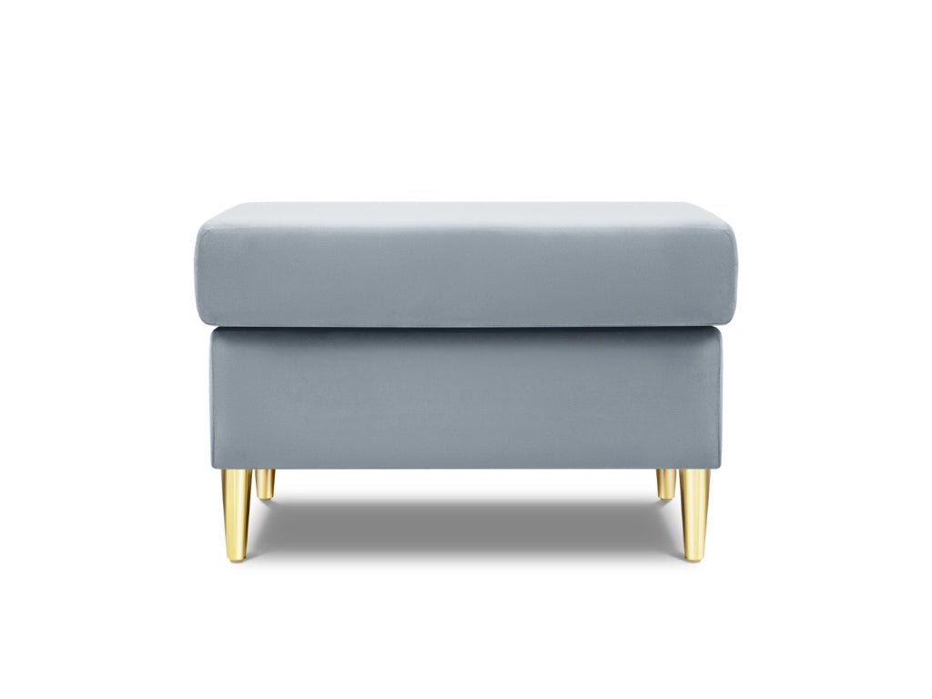 Cosmopolitan Design - Pouf "Kyoto" in velluto azzurro 