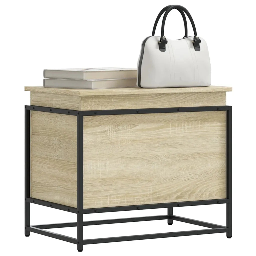 vidaXL Contenitore con Coperchio Rovere Sonoma 60x40x51,5cm Truciolato